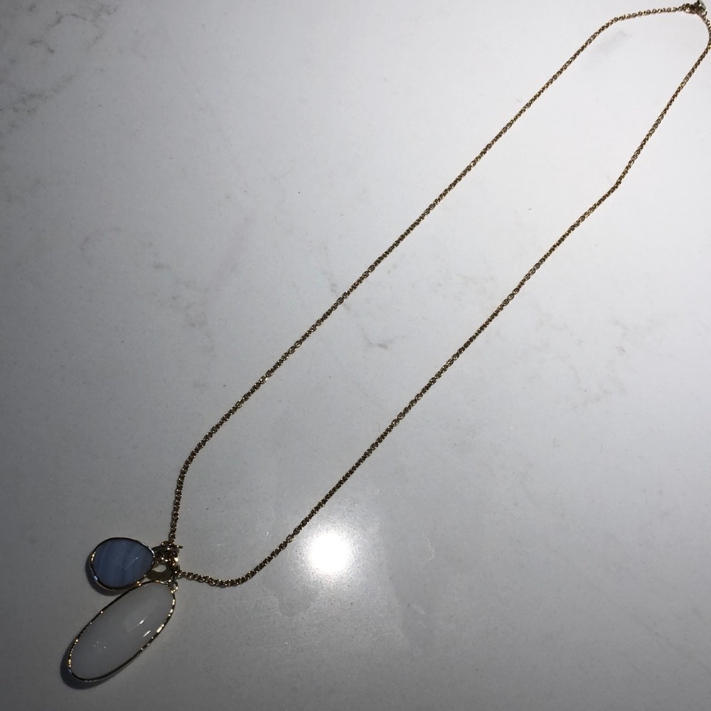 Stella & Dot gold removable stone necklace